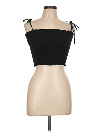 Pre-owned Blu Pepper Tube Top Black Strapless Neckline Tops