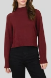 Blu Pepper Turtleneck Cozy Sweater In Burgundy