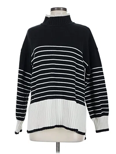 Pre-owned Blu Pepper Turtleneck Sweater In Black