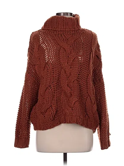 Pre-owned Blu Pepper Turtleneck Sweater In Brown