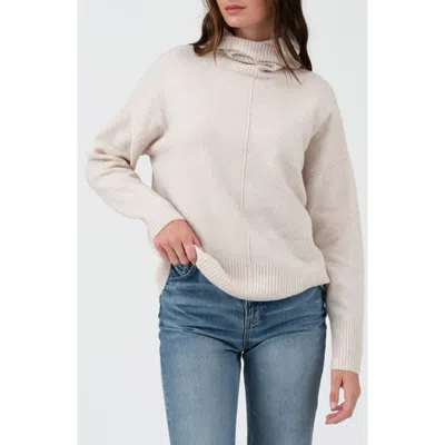Blu Pepper Turtleneck Sweater In Oatmeal