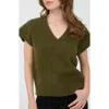 Blu Pepper V-neck Sweater Vest In Green