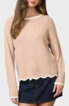 Blu Pepper Wavy Sweater In Neutral