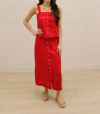 Blu Pepper Westerly Tank And Skirt Set In Red