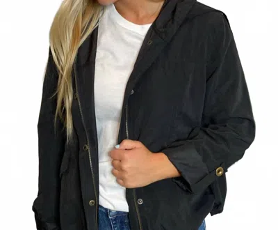 Blu Pepper Wind Breaker In Regular & Curvy Jacket In Black