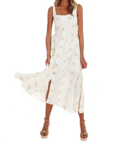 Blu Pepper Women's Coastal Keepsake Midi Dress In Natural In Multi