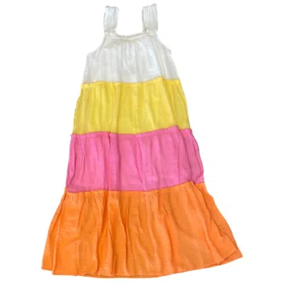 Blu Pepper Women's Colorblock Dress In Orange