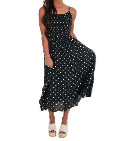 Blu Pepper Women's Dottie Darling Midi Dress In Black