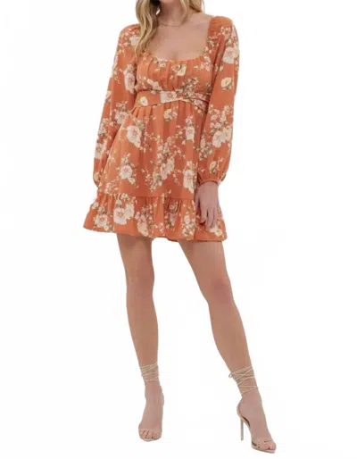 Blu Pepper Women's November Days Dress In Terracotta Floral In Multi