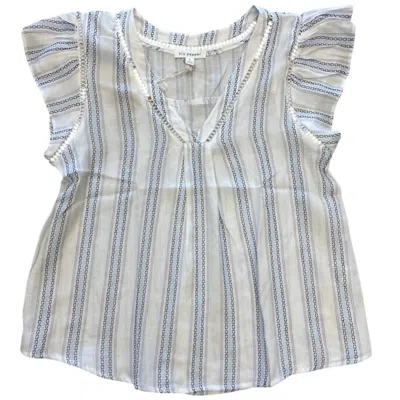 Blu Pepper Women's Stripe Crop Top In Blue