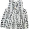 Blu Pepper Women's Tiered Top In Black & White In Multi