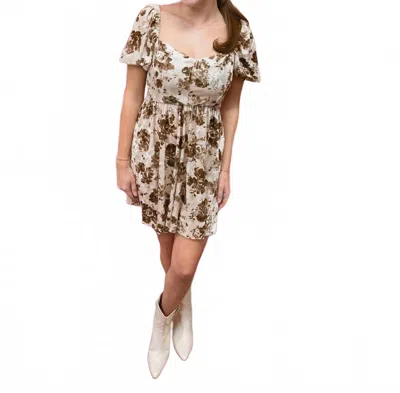 Blu Pepper Women's Vintage Corset Dress In Floral Velvet Corset In Multi