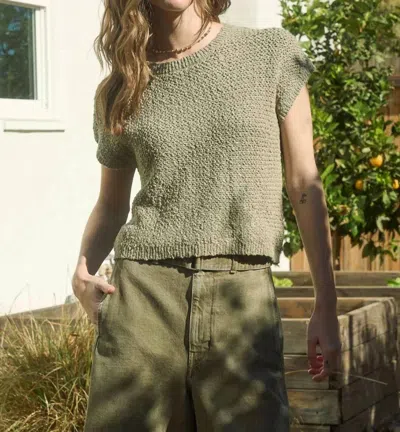 Blu Pepper Wyatt Knit Sweater Top In Olive In Green