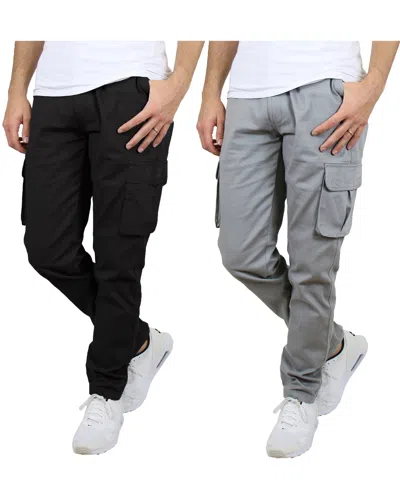 BLU ROCK MEN'S 2-PACK FLEX STRETCH CARGO PANTS