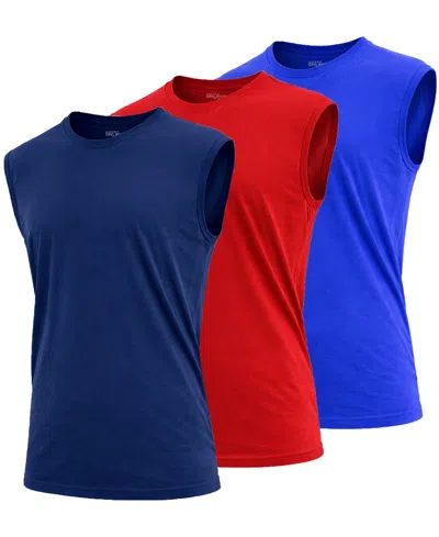 Blu Rock Men's 3-pack Slim-fit Sleeveless Muscle T-shirt In Multi
