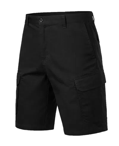 Blu Rock Men's Cotton Flex Stretch Cargo Shorts In Black