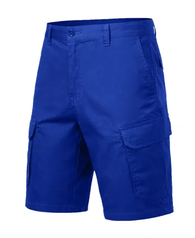 Blu Rock Men's Cotton Flex Stretch Cargo Shorts In Blue