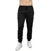 Blu Rock Men's Cotton Flex-stretch Cargo Jogger In Black