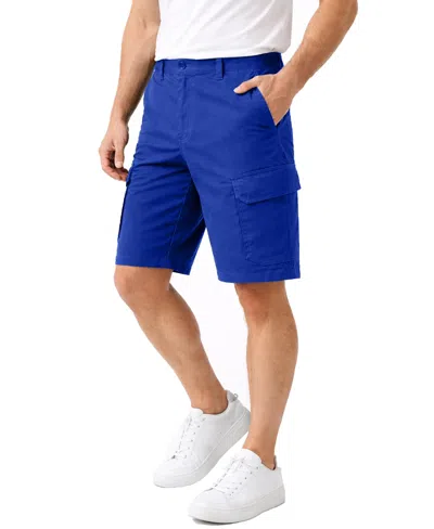 Blu Rock Men's Cotton Flex-stretch Cargo Shorts In Blue