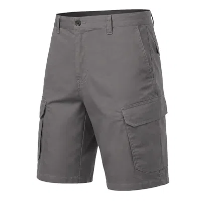 Blu Rock Men's Cotton Flex-stretch Cargo Shorts In Gray