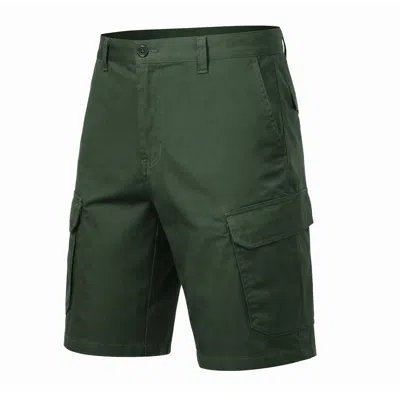 Blu Rock Men's Cotton Flex-stretch Cargo Shorts In Green