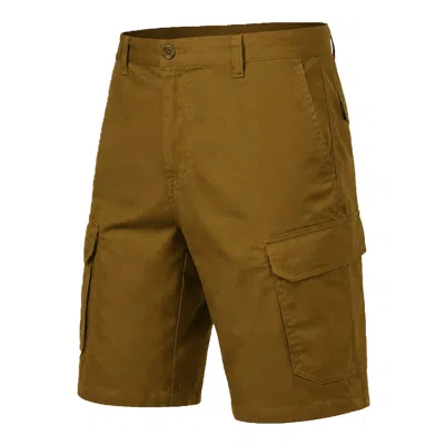 Blu Rock Men's Cotton Flex-stretch Cargo Shorts In Brown