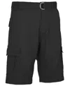 Blu Rock Men's Flex Stretch Cargo Shorts In Black