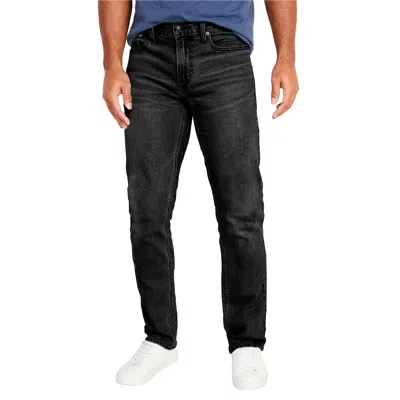 Blu Rock Men's Flex Stretch Slim Straight Jeans In Black