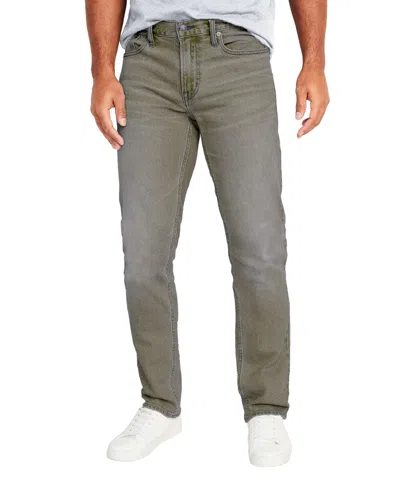 Blu Rock Men's Flex Stretch Slim Straight Jeans In Gray