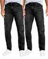 BLU ROCK MEN'S FLEX STRETCH SLIM STRAIGHT JEANS, PACK OF 2