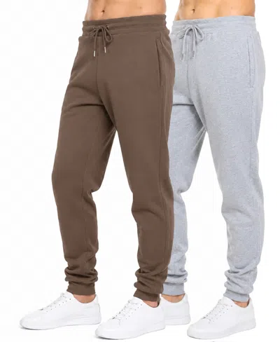 Blu Rock Men's Heavyweight Fleece Jogger Sweatpants, 2-pack In Green
