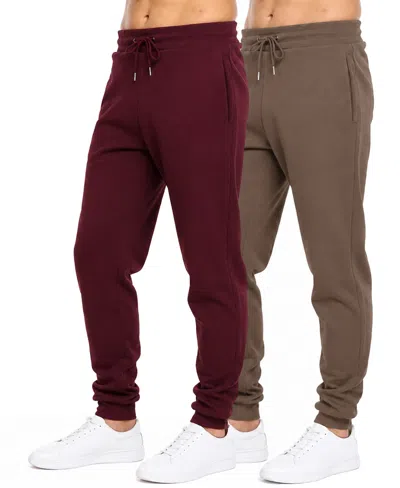 Blu Rock Men's Heavyweight Fleece Jogger Sweatpants, 2-pack In Multi