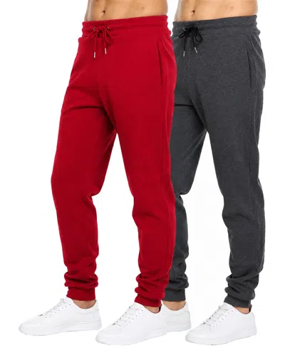 Blu Rock Men's Heavyweight Fleece Jogger Sweatpants, 2-pack In Multi