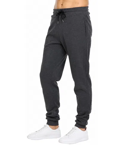 Blu Rock Men's Heavyweight Fleece Modern-fit Zipper-pockets Jogger Sweatpants In Gray