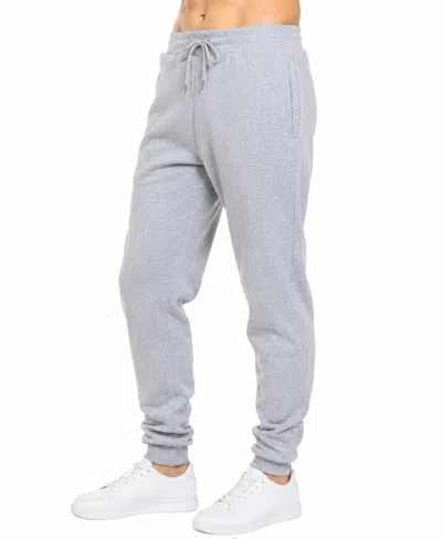 Blu Rock Men's Heavyweight Fleece Modern-fit Zipper-pockets Jogger Sweatpants In Gray