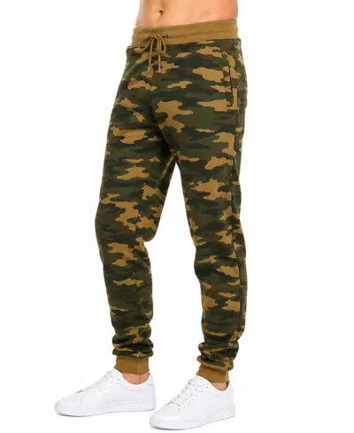 Blu Rock Men's Heavyweight Fleece Modern-fit Zipper-pockets Jogger Sweatpants In Green