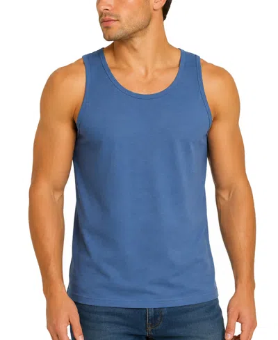 Blu Rock Men's Micro Waffle Knit Regular-fit Tank Top In Blue