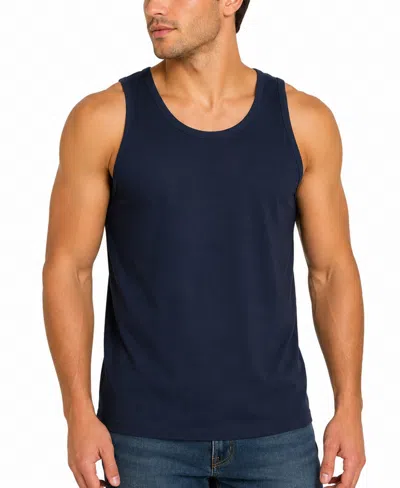 Blu Rock Men's Micro Waffle Knit Heavyweight Sleeveless Tank Top In Pink