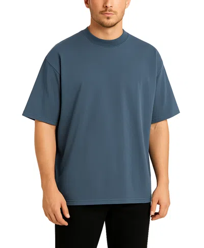 Blu Rock Men's Oversized Crewneck T-shirt In Blue