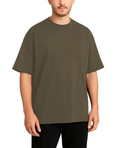 Blu Rock Men's Oversized Crewneck T-shirt In Green