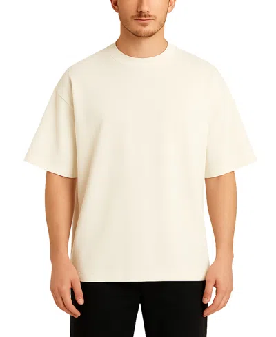Blu Rock Men's Oversized Crewneck T-shirt In White