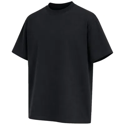 Blu Rock Men's Oversized Heavyweight Cotton Crew Neck Short Sleeve Tee Loose Fit Top In Black
