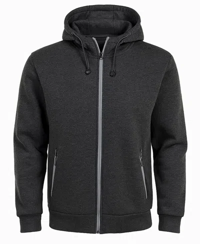 Blu Rock Men's Slim-fit Classic Tech Full-zip Hoodie In Gray