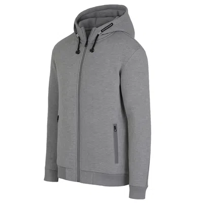 Blu Rock Men's Slim Fit Sherpa Fleece-lined Classic Tech Full Zip Hoodie In Gray