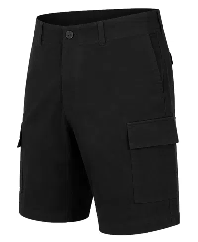 Blu Rock Men's Slim Fit Super Stretch Cargo Shorts In Black
