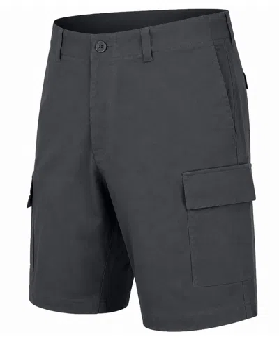 Blu Rock Men's Slim Fit Super Stretch Cargo Shorts In Gray