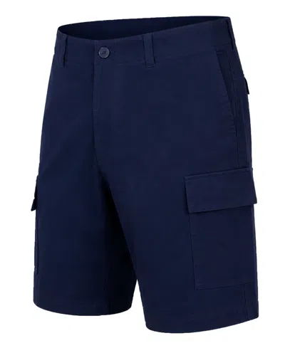 Blu Rock Men's Slim Fit Super Stretch Cargo Shorts In Navy