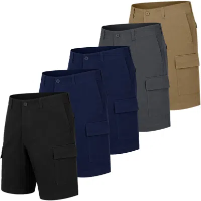 Blu Rock Men's Slim Fit Super Stretch Cargo Shorts-5 Pack In Multi