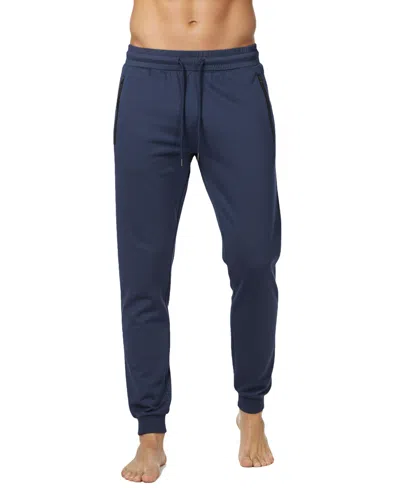 Blu Rock Men's Slim-fit Tech Joggers Zipper Pockets Sweatpants In Blue