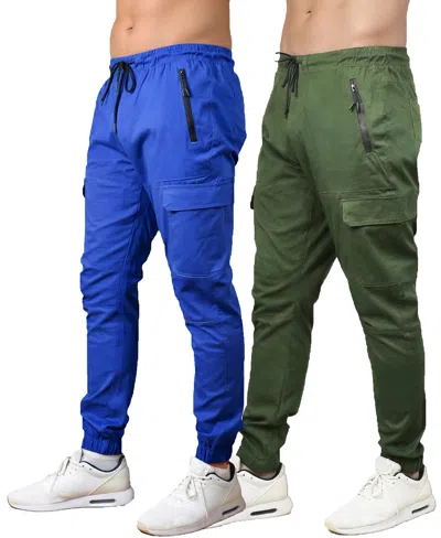 Blu Rock Men's Slim-fit Cargo Jogger Pants, 2-pack In Multi